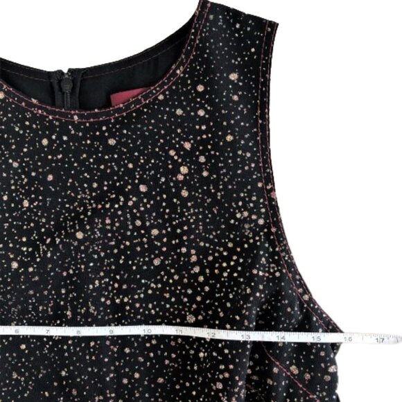 NWT Seis Marjan Genevieve asymmetric glitter sparkle crepe top - Picture 7 of 16